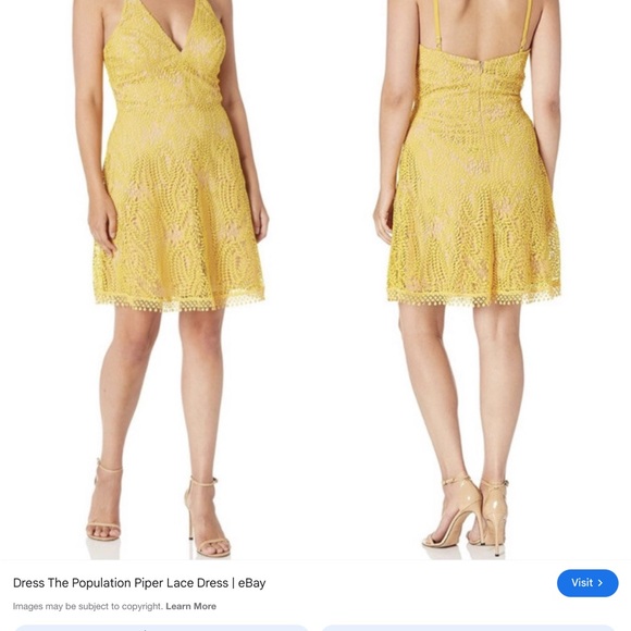 Dress the Population Sunny Yellow Mini Dress - Picture 2 of 8